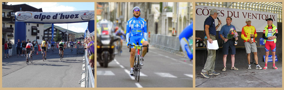 The Marmotte finish, the Corima finish and the Routes du Ventoux podium